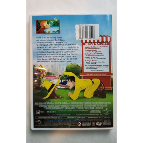 Curious George - DVD 2006 Widescreen - Will Ferrell Drew Barrymore - Picture 4 of 5
